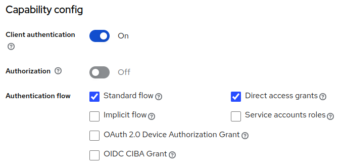 Keycloak Client Authentication Configuration